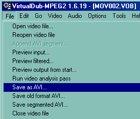 Grabando el vídeo en VirtualDub